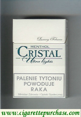 Cristal Menthol Ultra Lights cigarettes Luxury Tobacco